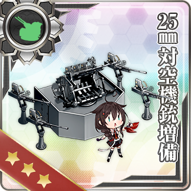 25mm Anti-aircraft Autocannon Mount & Machine Guns - Kancolle Wiki